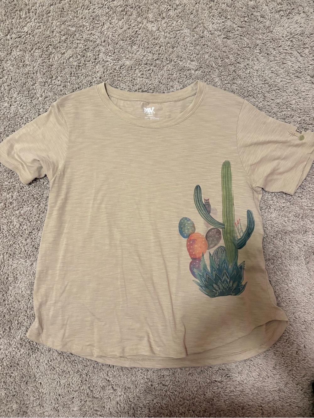 MV Sport Beige Graphic Logo Tee
